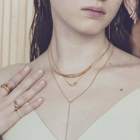 norme third necklace / SV925＋Gold Plated