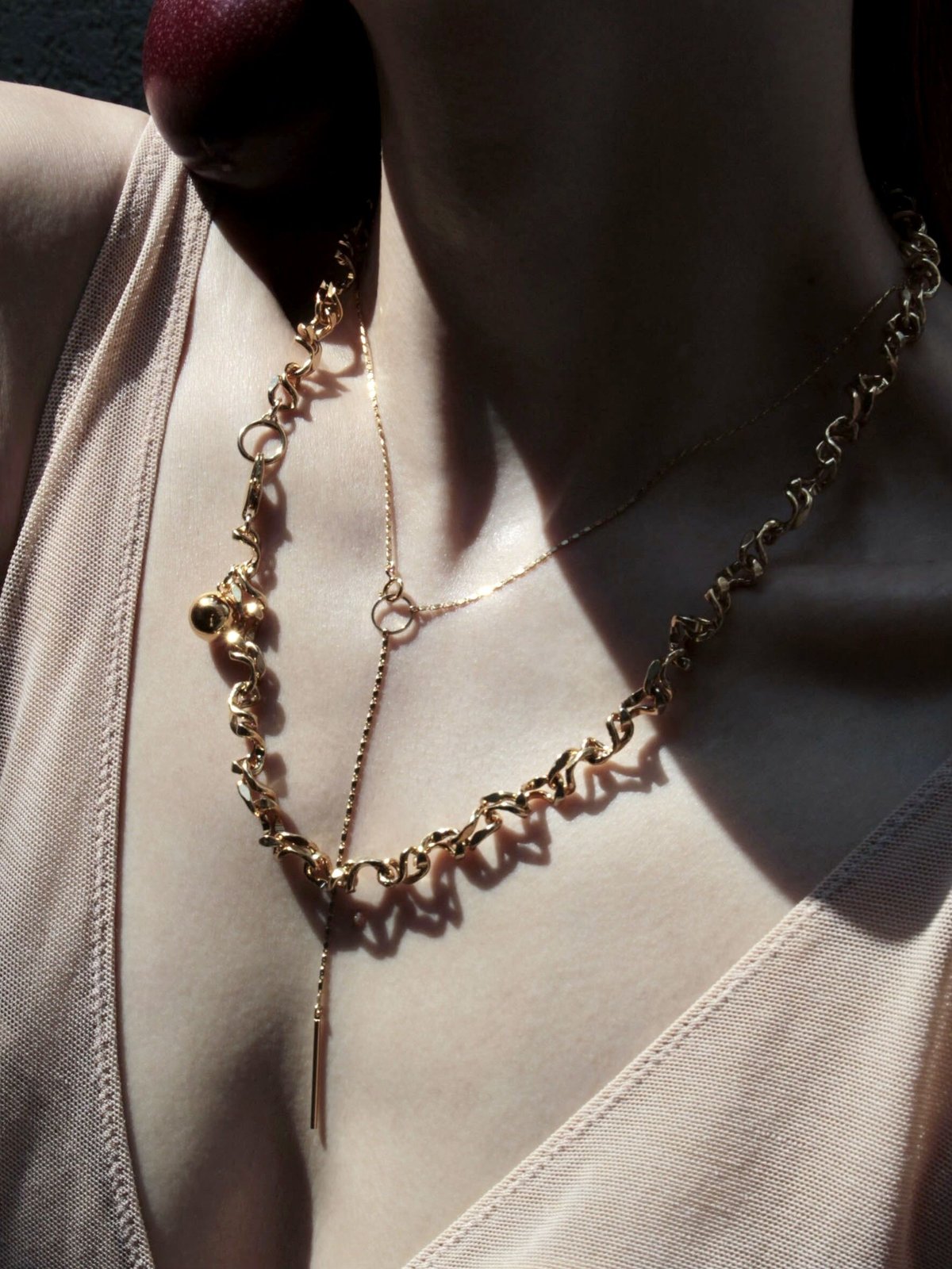Figue necklace (2P) | Soierie Online Store