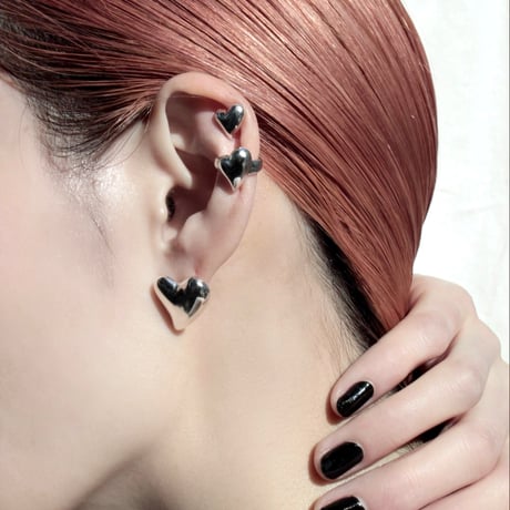 Heart mini cuff / Silver【Silver 925 product】