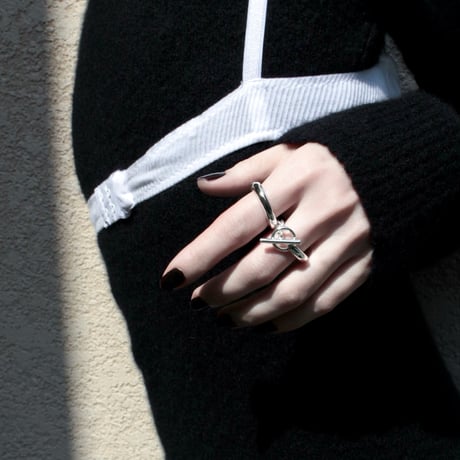 Vintage metal chain ring