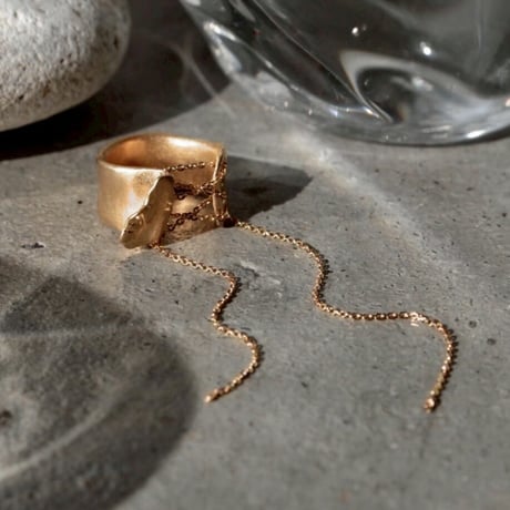 norme playing chain ring (Matt) / SV925＋Gold Plated