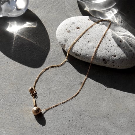 norme metal pearl necklace / SV925＋Gold Plated