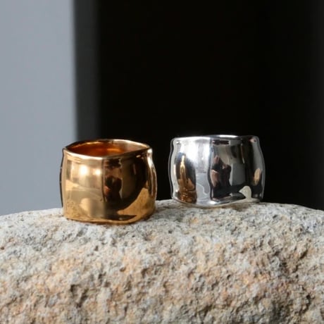 norme dew pinky ring / SV925＋Gold Plated
