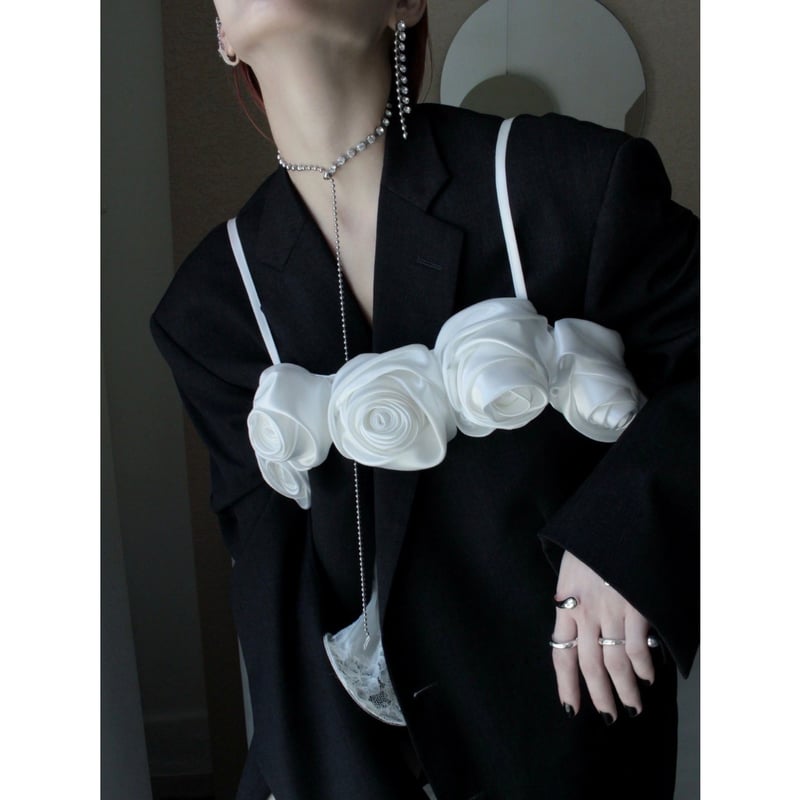 Ball chain stone pierce (2P) | Soierie Online S