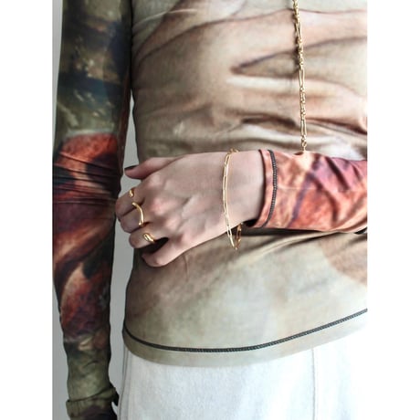 norme long frame bracelet [Unisex] / SV925＋Gold Plated