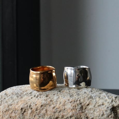 norme dew pinky ring / SV925＋Gold Plated