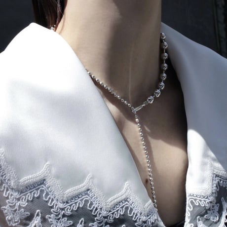 Ball chain hook necklace [Unisex line]