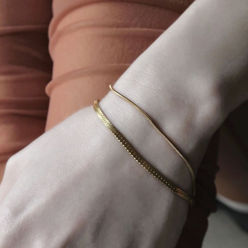 norme flat snake bracelet (Gold) | Soierie WEB...