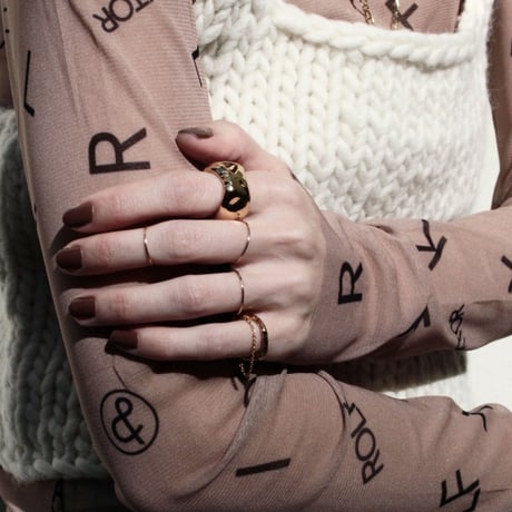 Aging chain cuff ring (1P)