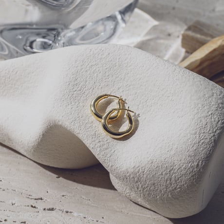 norme fine hoop pierce / SV925＋Gold Plated