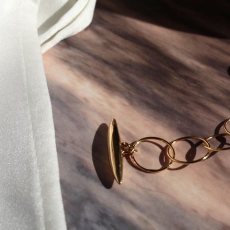 norme clear circle necklace / SV925＋Gold Plated