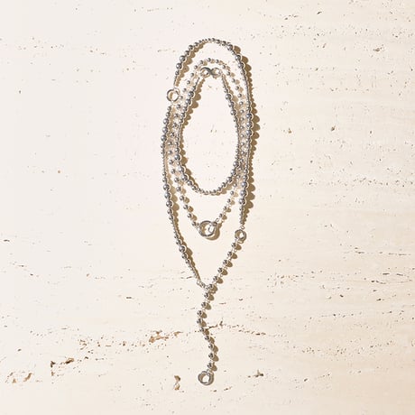 Metal ball carabiner necklace / Long