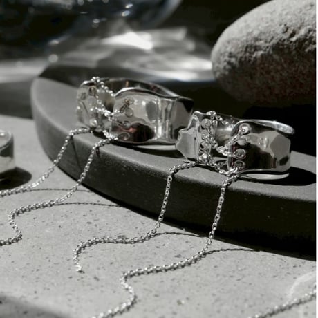 norme playing chain pinky ring / SV925