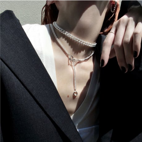 Ball chain hoop pierce [Unisex line]