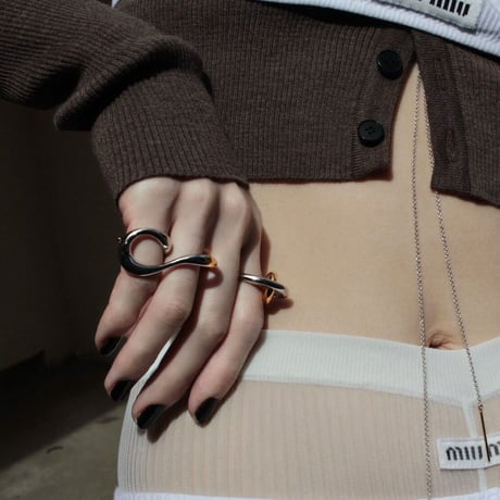 Curve earcuff w ring (mix color)