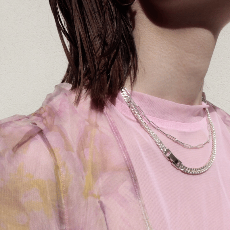 norme long frame necklace / Women's (Silver) |