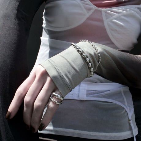 Ball chain earcuff pinky ring [Unisex line]