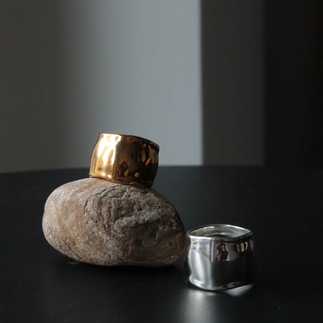 norme dew pinky ring / SV925＋Gold Plated