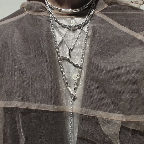 Asymmetry metal necklace (Short)