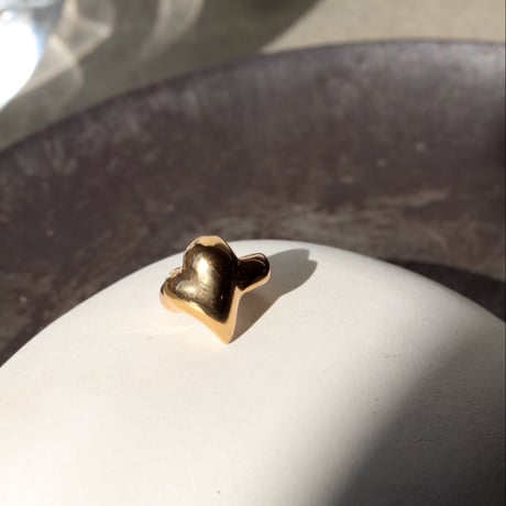 Heart mini cuff / Gold【Silver 925 product】