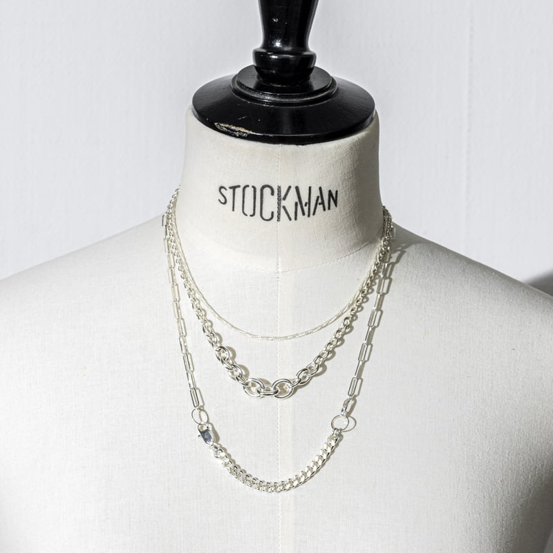 Stacking silver necklace (3P Set) | Soierie WEB...