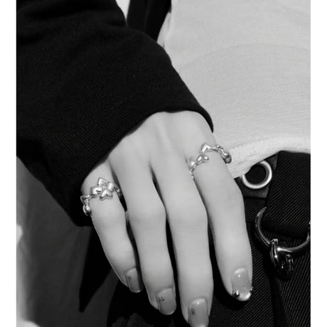 Heart loop ring / Gold【Silver 925 product】