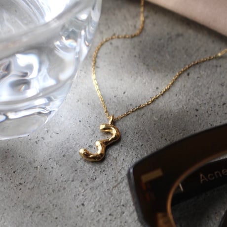 norme numbering necklace / SV925＋Gold Plated