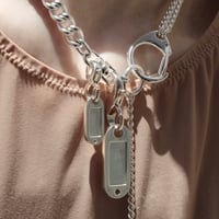 Key motif tag necklace