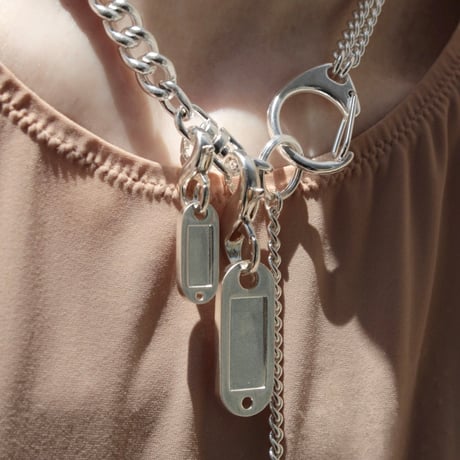 Key motif tag necklace