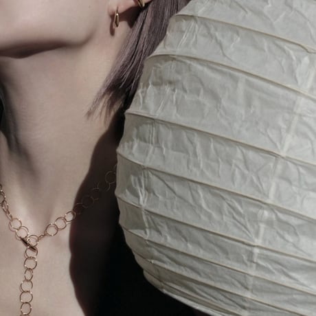 norme clear circle necklace / SV925＋Gold Plated