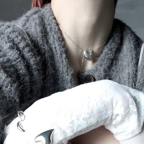 Heart necklace / Silver【Silver 925 product】