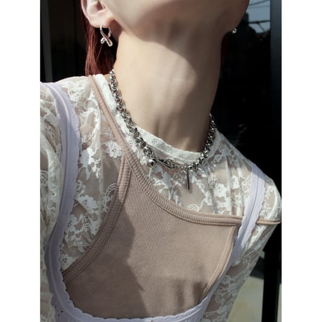 Metal art cross hoop pierce (one color)