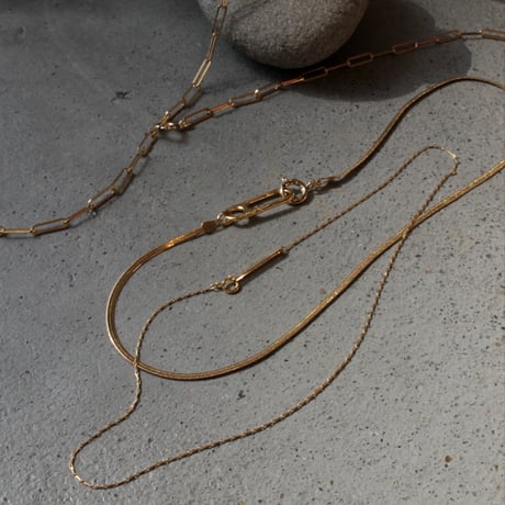 Gem clip necklace(3p set)