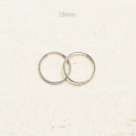 Halo hoop pierce (Medium/2P) / Silver