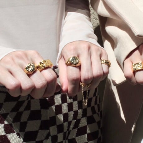 Aging chain cuff ring (1P)