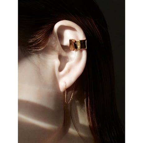 norme playing chain earcuff / SV925＋Gold Plated