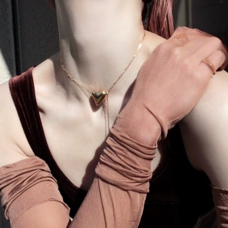 Heart necklace / Gold 【Silver 925 product】