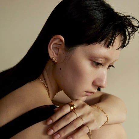 norme dew long frame bracelet / SV925＋Gold Plated
