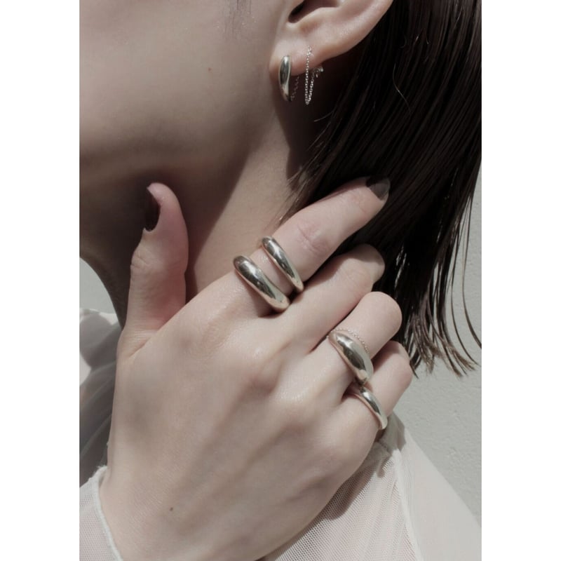 soierie  シルバー ピアス (single) Stream pierce | Soierie Online Store