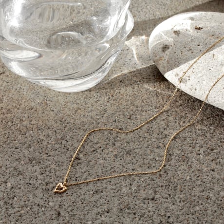 norme open heart mini necklace / SV925＋Gold Plated
