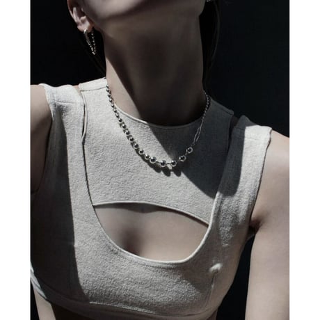 Ball chain hoop pierce [Unisex line]