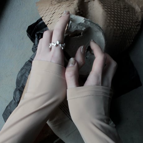 Heart loop ring / Matt silver【Silver 925 product】