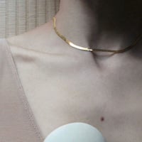 norme flat snake necklace / SV925＋Gold Plated