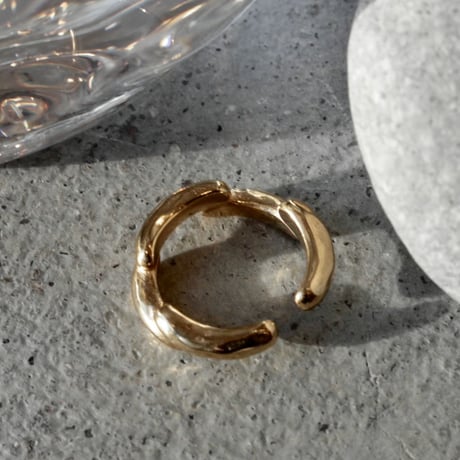 norme lattice cuff pinky ring / SV925＋Gold Plated