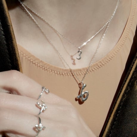 norme numbering mini necklace / SV925