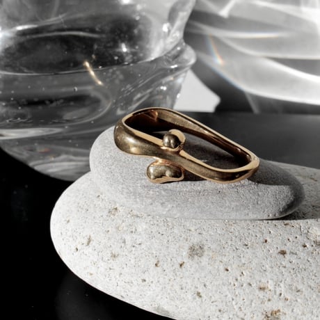 norme metal pearl w ring / SV925＋Gold Plated