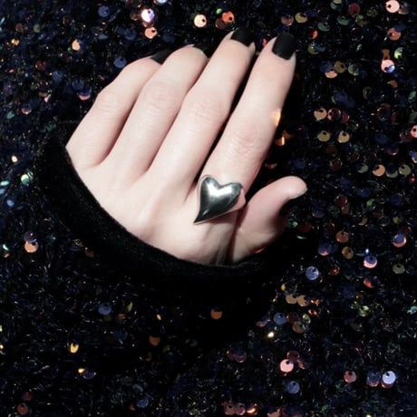 Heart ring / Silver 【Silver 925 product】