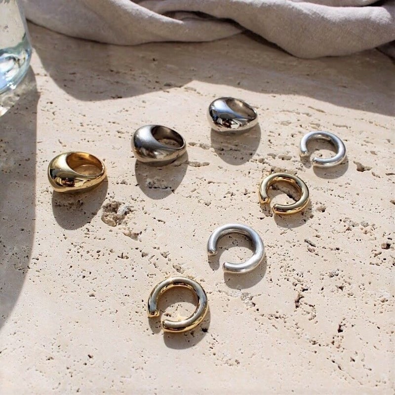 Flow earcuff ring (1P) (one color) | Soierie On