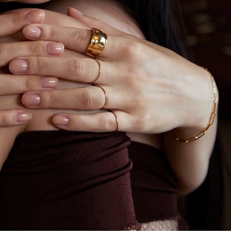 norme dew long frame bracelet / SV925＋Gold Plated