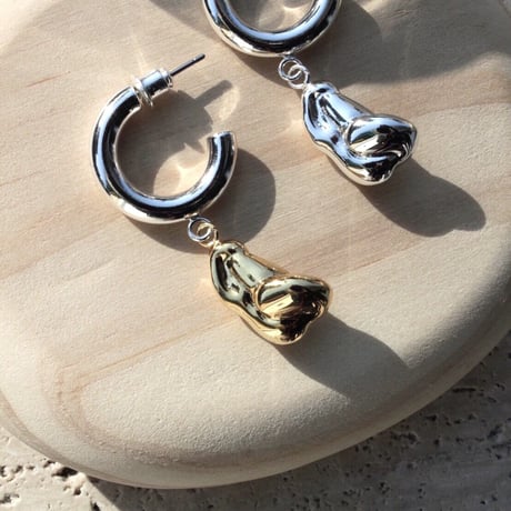 Pearl form hoop pierce (1P)